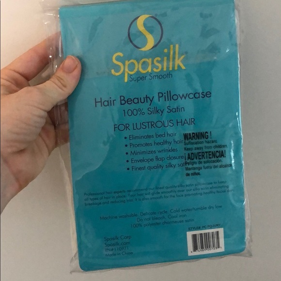 Spasilk Ivory Satin Queen Pillowcase - Picture 2 of 2